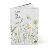 Floral Hardcover Journal - Live by Faith, Inspirational Notebook, Faith Journal, Gift for Writers, Nature Lover's Diary