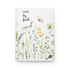 Floral Hardcover Journal - Live by Faith, Inspirational Notebook, Faith Journal, Gift for Writers, Nature Lover's Diary