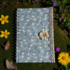 Soft blue cloth mid-sized journal